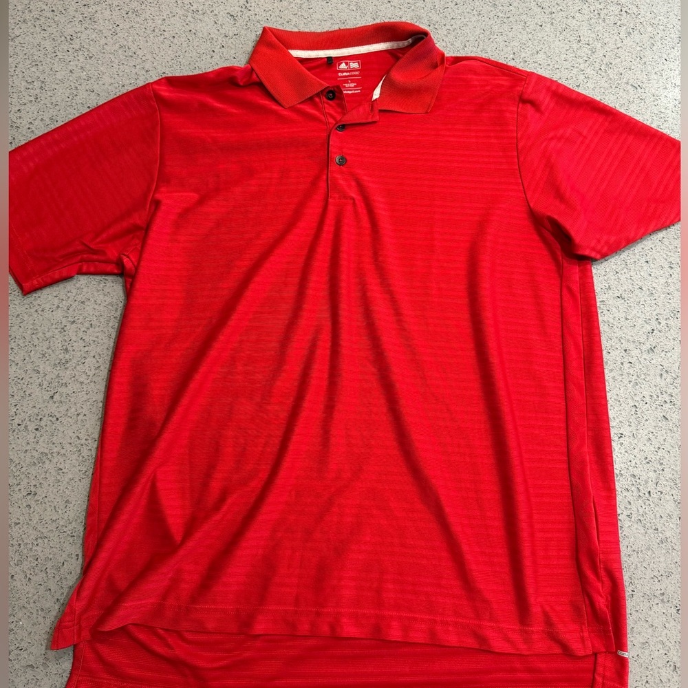 Adidas Vibrant Red Polo Shirt